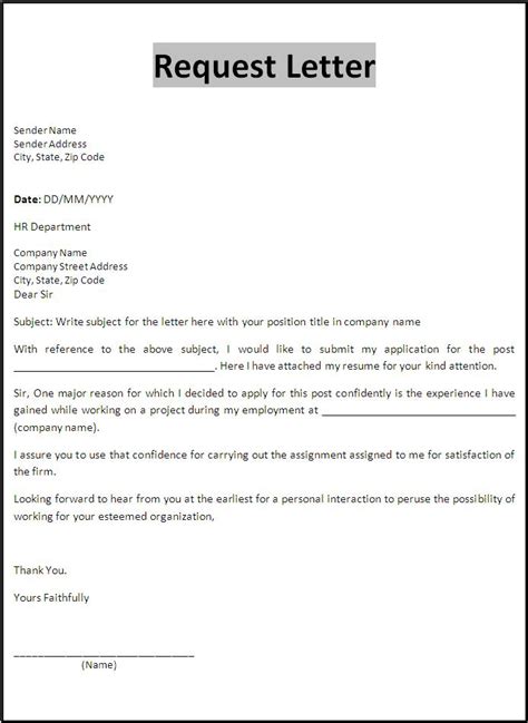 A Beginner’s Guide to Writing a Request Letter for Financial .